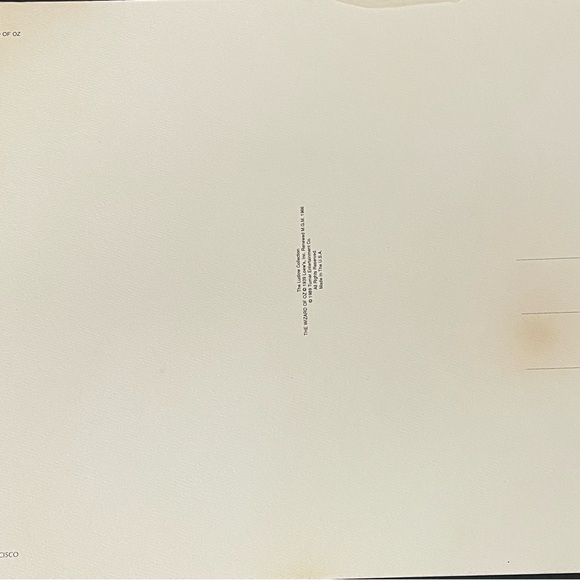 Wizard of Oz Thick Oversized Postcard 1989 - Picture 2 of 6